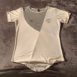 Old School Gymshark Luxe White T shirt Size L